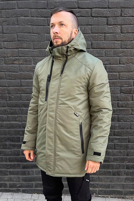 Męska parka zimowa w zbroję - #8042073