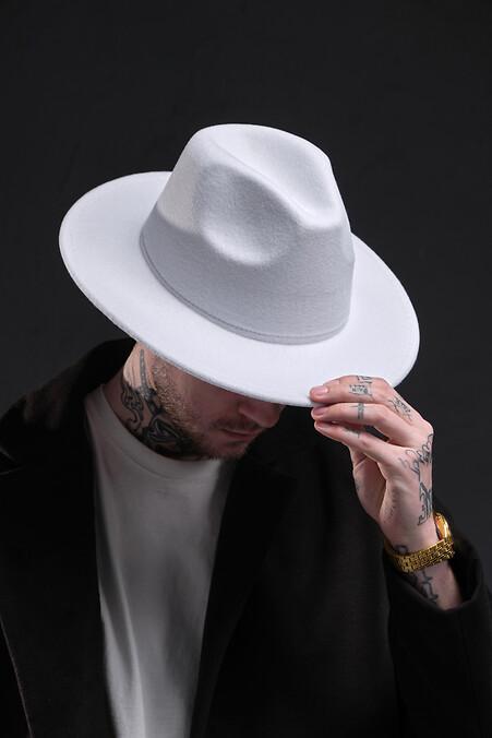 Bez kapelusza Fedora White Man - #8049183