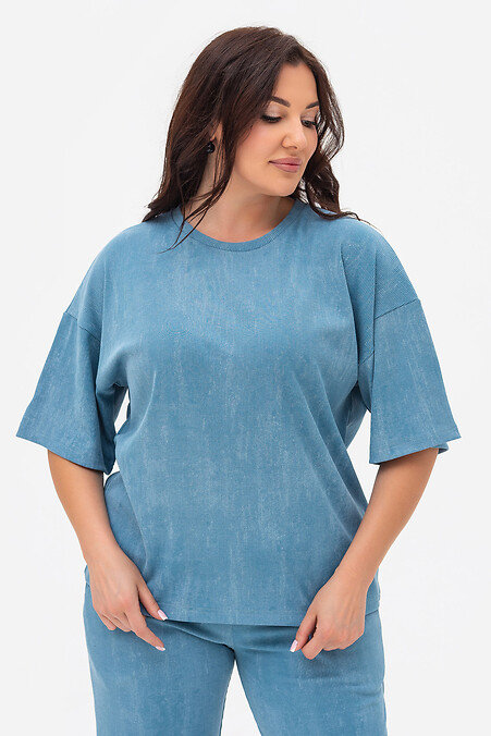 T-shirt LANI-V Niebieski - #3043219