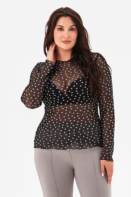 SERCE Długi rękaw Czarno-biały - #3043340