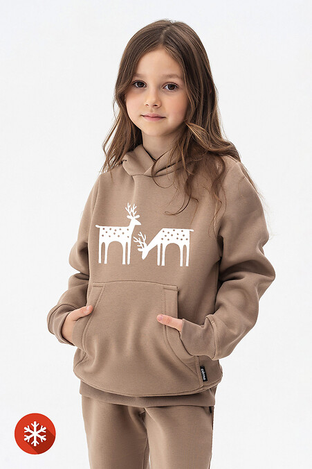 Dziecięca bluza z kapturem CLIFF-D "Deer" - #9001453