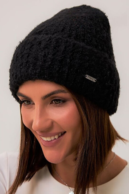 Damski kapelusz bouffant w kolorze czarnym - #4496512