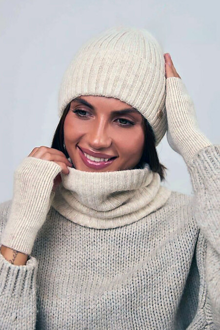 Damskie rękawiczki M-14 w pastelowym kolorze - #4496531