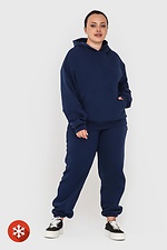 Damski ocieplany dres KAMALA w kolorze granatowym – bluza z kapturem i spodnie dresowe Garne 3041001 zdjęcie №8