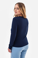 Damski longsleeve TUDAL w szeroki prążek, granatowy Garne 3043020 zdjęcie №2
