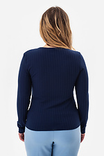 Damski longsleeve TUDAL w szeroki prążek, granatowy Garne 3043020 zdjęcie №3