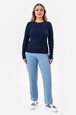 Damski longsleeve TUDAL w szeroki prążek, granatowy Garne 3043020 zdjęcie №5
