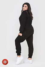 Damski ocieplany komplet OLESYA w kolorze czarnym – bluza z zamkiem i spodnie cargo Garne 3041021 zdjęcie №2