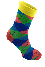 Kolorowe skarpetki Perfi w romby M-SOCKS 2040036 zdjęcie №2