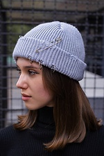 Zniszczona podarta czapka beanie Without 8049083 zdjęcie №2