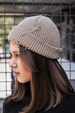 Zniszczona podarta czapka beanie Without 8049085 zdjęcie №2