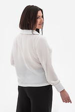 Elegancka bluzka damska MOOD biała z efektownym kołnierzem Garne 3043089 zdjęcie №3