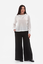 Elegancka bluzka damska MOOD biała z efektownym kołnierzem Garne 3043089 zdjęcie №4