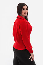 Elegancka bluzka damska MOOD czerwona z efektownym kołnierzem Garne 3043091 zdjęcie №3