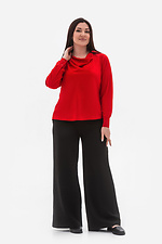 Elegancka bluzka damska MOOD czerwona z efektownym kołnierzem Garne 3043091 zdjęcie №5