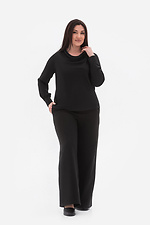 Elegancka bluzka damska MOOD czarna z efektownym kołnierzem Garne 3043092 zdjęcie №5