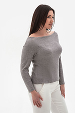 Elegancki damski longsleeve KELLI w kolorze szarym ze spadniętymi ramionami Garne 3043106 zdjęcie №2