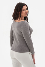 Elegancki damski longsleeve KELLI w kolorze szarym ze spadniętymi ramionami Garne 3043106 zdjęcie №3