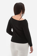 Elegancki damski longsleeve KELLI w kolorze czarnym ze spadniętymi ramionami Garne 3043107 zdjęcie №2
