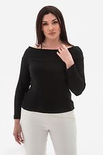 Elegancki damski longsleeve KELLI w kolorze czarnym ze spadniętymi ramionami Garne 3043107 zdjęcie №3