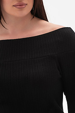 Elegancki damski longsleeve KELLI w kolorze czarnym ze spadniętymi ramionami Garne 3043107 zdjęcie №4