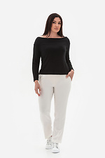 Elegancki damski longsleeve KELLI w kolorze czarnym ze spadniętymi ramionami Garne 3043107 zdjęcie №5