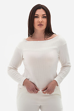 Elegancki damski longsleeve KELLI w kolorze białym ze spadniętymi ramionami Garne 3043108 zdjęcie №1
