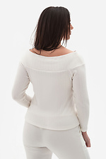 Elegancki damski longsleeve KELLI w kolorze białym ze spadniętymi ramionami Garne 3043108 zdjęcie №2