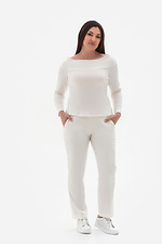 Elegancki damski longsleeve KELLI w kolorze białym ze spadniętymi ramionami Garne 3043108 zdjęcie №4