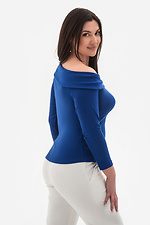 Elegancki damski longsleeve SANNA w intensywnym niebieskim kolorze electric Garne 3043113 zdjęcie №4
