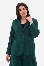 Elegancka damska marynarka SUZI z mikrowelwetu w zielonym kolorze Garne 3043123 zdjęcie №1