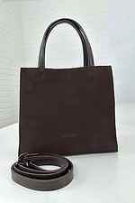 Damska zamszowa torebka w kolorze czekoladowym Lucherino 4008123 zdjęcie №1