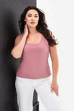 Modny bawełniany top damski KATYA w prążek kolor różowy na lato Garne 3043155 zdjęcie №3