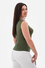 Modny top damski KATYA khaki na lato Garne 3043164 zdjęcie №4