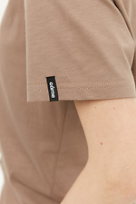 Beżowy t-shirt damski bawełniany basic LUXURY-W Garne 3040174 zdjęcie №5