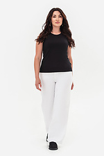 Elegancka czarna T-shirt damski w prążki ENEE Garne 3043195 zdjęcie №3