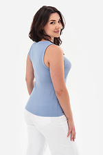 Elegancka niebieska T-shirt damski w prążki ENEE Garne 3043196 zdjęcie №2