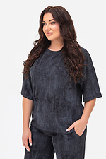 T-shirt damski czarny z efektem sprania LANI-V Garne 3043218 zdjęcie №1