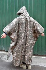 Poncho przeciwdeszczowe w militarnym kolorze pixel (5194)  8046225 zdjęcie №3