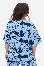T-shirt damski bawełniany błękitny we wzory LANI-T Garne 3043227 zdjęcie №4