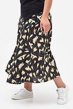 Letnia czarna spódnica DINA w kwiaty o długości midi Plus Size Garne 3043228 zdjęcie №2