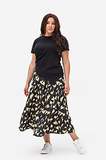 Letnia czarna spódnica DINA w kwiaty o długości midi Plus Size Garne 3043228 zdjęcie №6