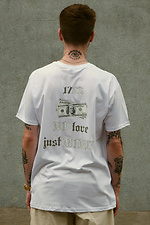 Męska oversize koszulka z nadrukiem Without Dollar White Without 8049252 zdjęcie №2