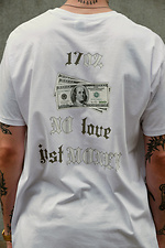 Męska oversize koszulka z nadrukiem Without Dollar White Without 8049252 zdjęcie №6