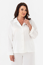 Biała koszula damska DREAM o kroju oversize Plus Size Garne 3043259 zdjęcie №1