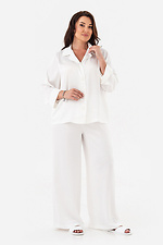 Biała koszula damska DREAM o kroju oversize Plus Size Garne 3043259 zdjęcie №4