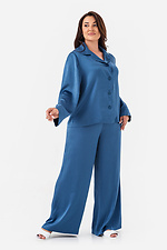 Granatowa koszula damska DREAM o kroju oversize Plus Size Garne 3043260 zdjęcie №4