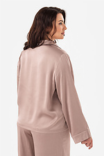 Brązowa koszula damska DREAM o kroju oversize Plus Size Garne 3043261 zdjęcie №2