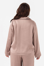 Brązowa koszula damska DREAM o kroju oversize Plus Size Garne 3043261 zdjęcie №3