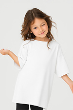 Stylowy dziecięcy T-shirt oversize KIDS biały Garne 3043273 zdjęcie №1
